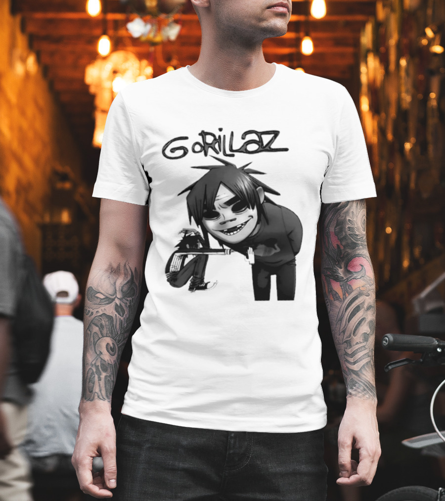 Gorillaz Band Damon Albarn Jamie Hewlett Character Art Alternative Rock T-Shirt