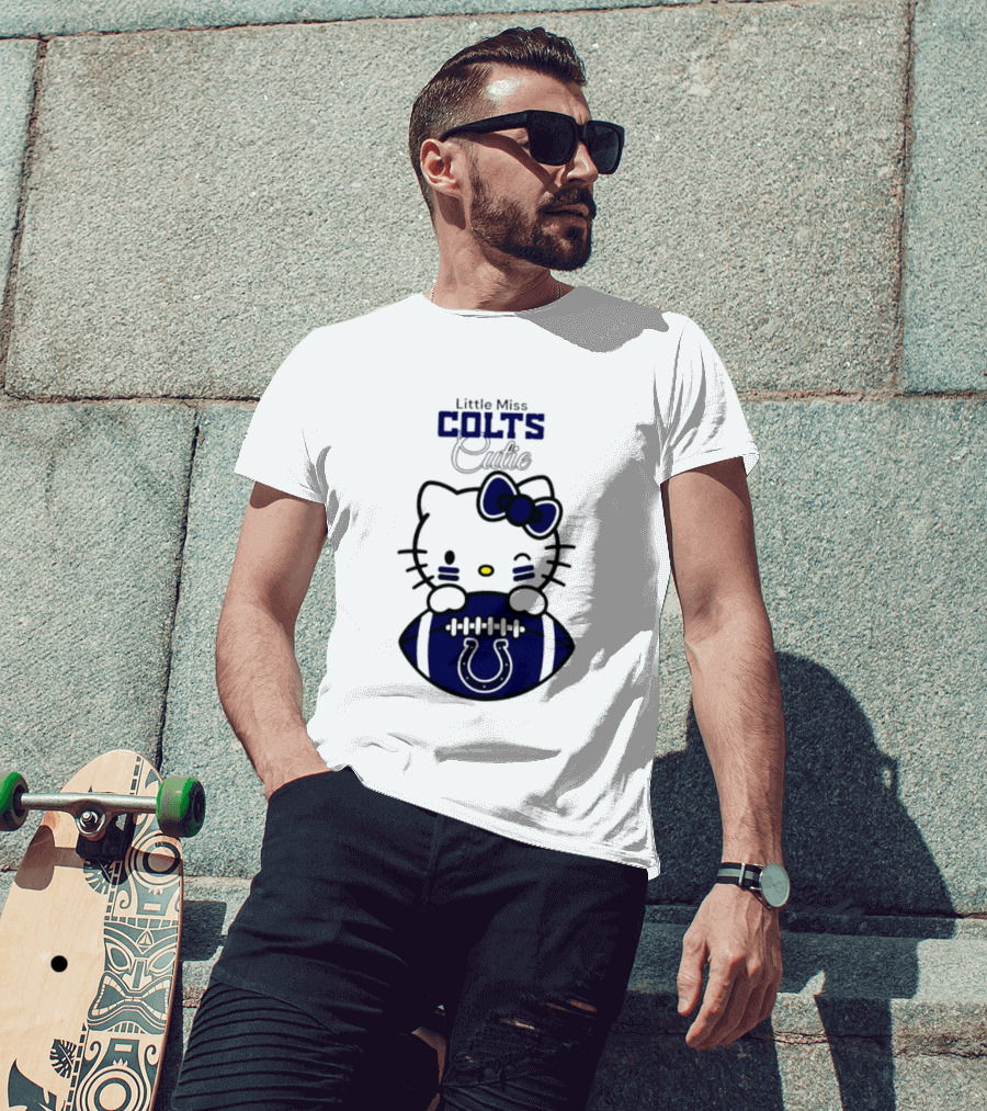 Indianapolis Colts X Hello Kitty Little Miss Colts Cutie Football 2026 Season T-Shirt