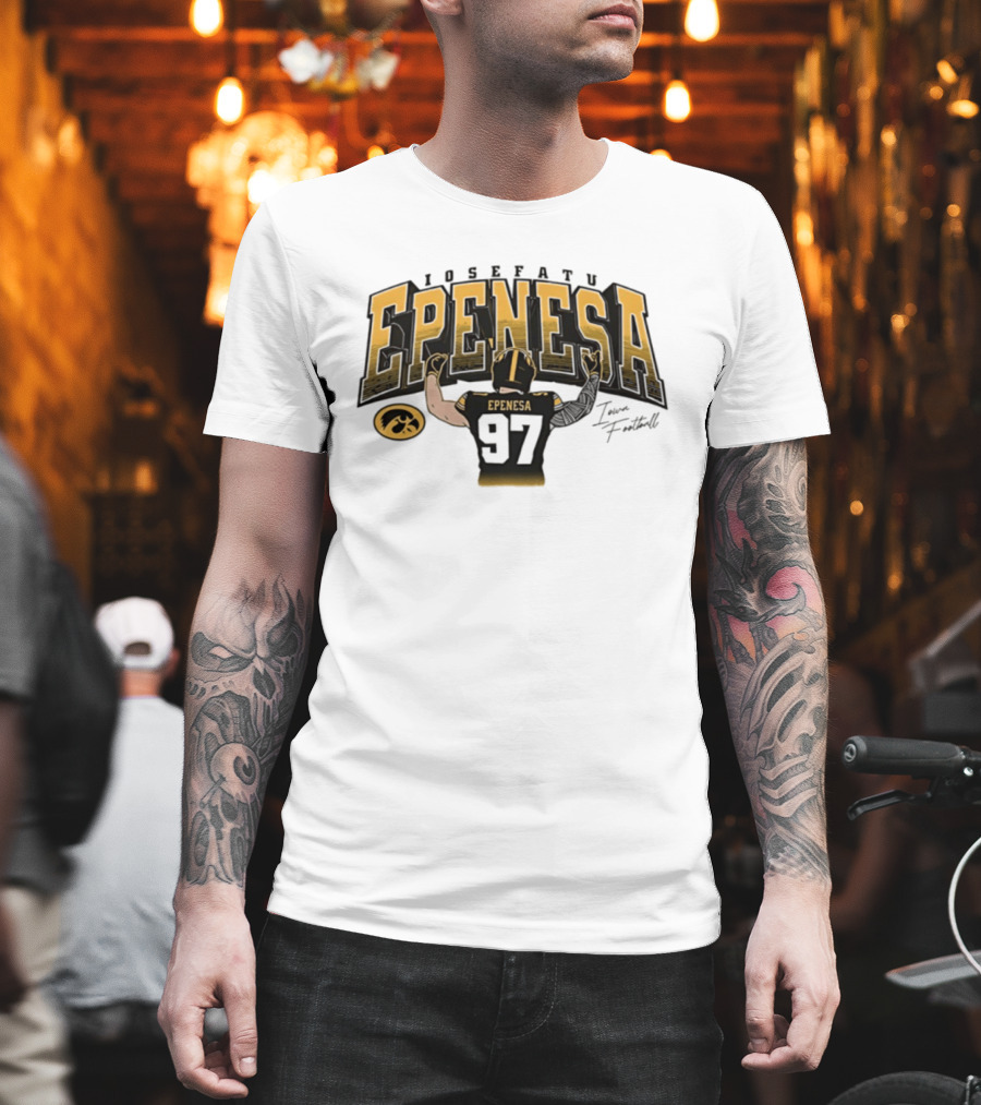 Iosefatu Epenesa Iowa Hawkeyes 97 Fan Football T-Shirt