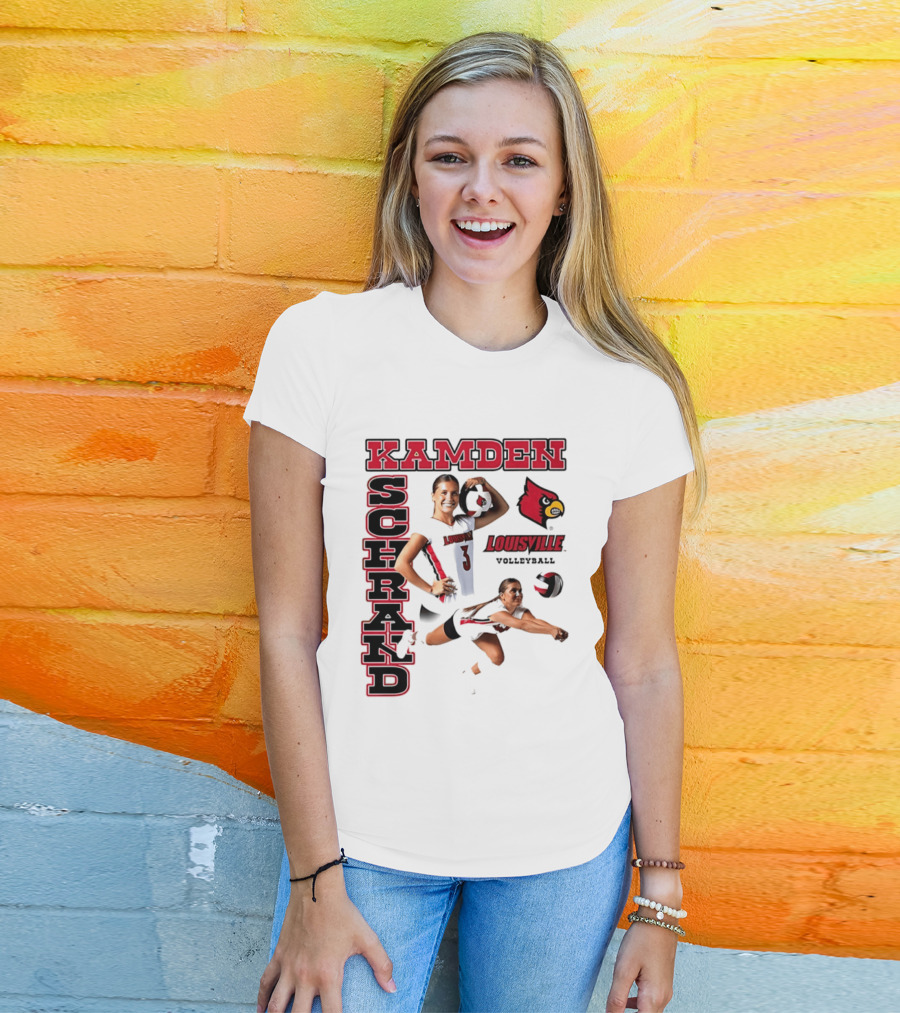 Kamden Schrand Louisville Cardinals Volleyball NCAA Sports Team Player Action T-Shirt