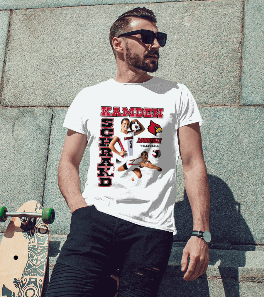 Kamden Schrand Louisville Cardinals Volleyball NCAA Sports Team Player Action T-Shirt