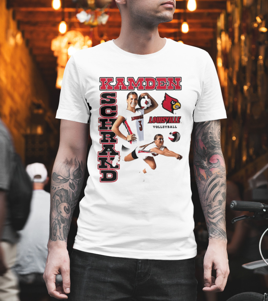 Kamden Schrand Louisville Cardinals Volleyball NCAA Sports Team Player Action T-Shirt