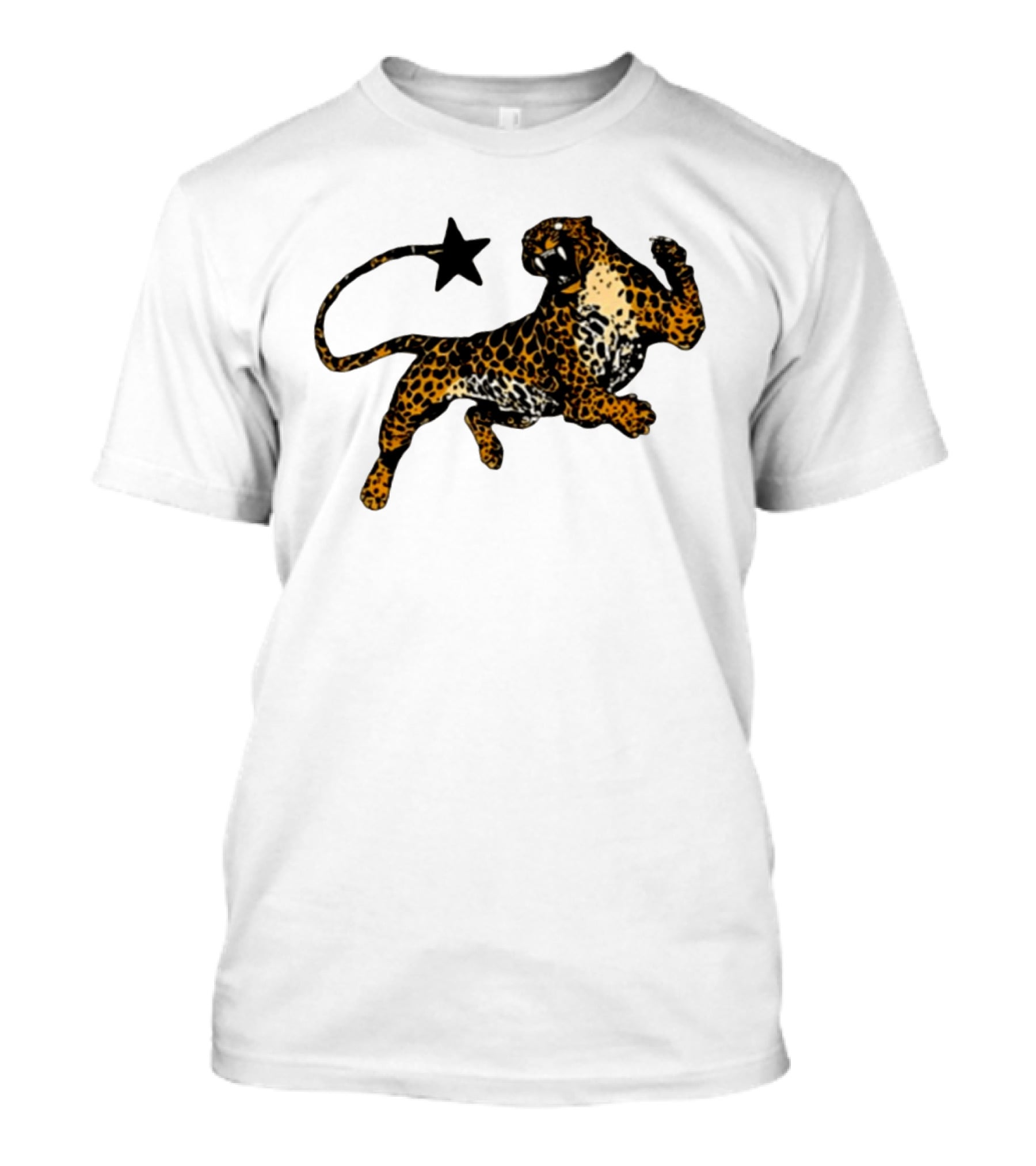 Leopard Star Wild Cat Fierce Roar T-Shirt