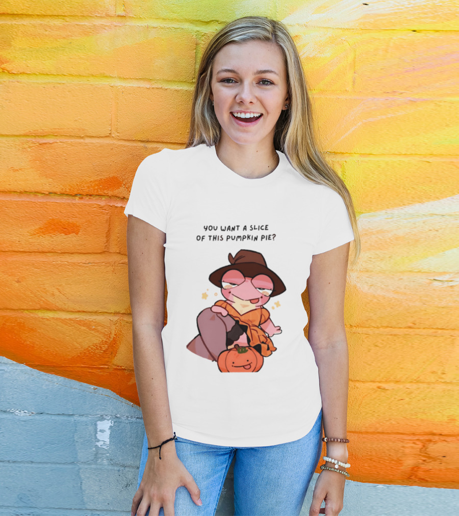 You Want A Slice Of This Pumpkin Pie Frog In Witch Hat With Pumpkin T-Shirt