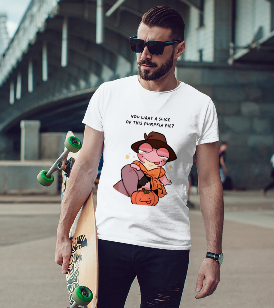 You Want A Slice Of This Pumpkin Pie Frog In Witch Hat With Pumpkin T-Shirt