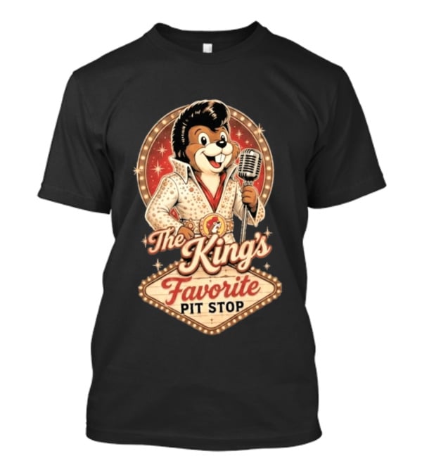 The King's Favorite Pit Stop Buc Ee's Elvis Presley Rock And Roll Roadhouse T-Shirt