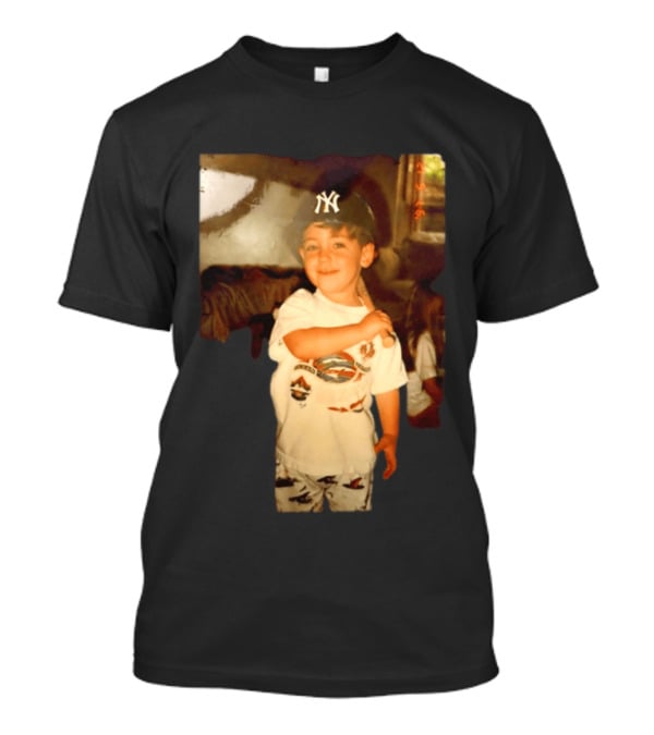 Cody Bellinger Young Yankee Fan Childhood Photo New York Yankees Cap T-Shirt