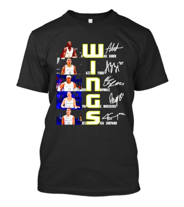 Dallas Wings Awak Kuier Azzi Fudd Arike Ogunbowale Paige Bueckers Jessica Shepard Signatures Compilation T-Shirt