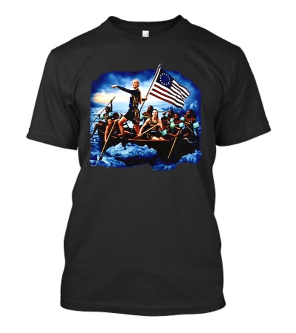 Sophie Cunningham Caitlin Clark Historical Crossover Crossing The Delaware Basketball T-Shirt