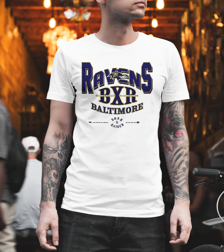 Ravens BXR Baltimore Born X Raised On The Turf T-Shirt