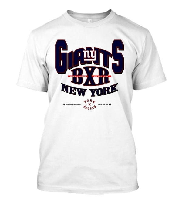New York Giants BXR Born X Raised On The Turf Football T-Shirt