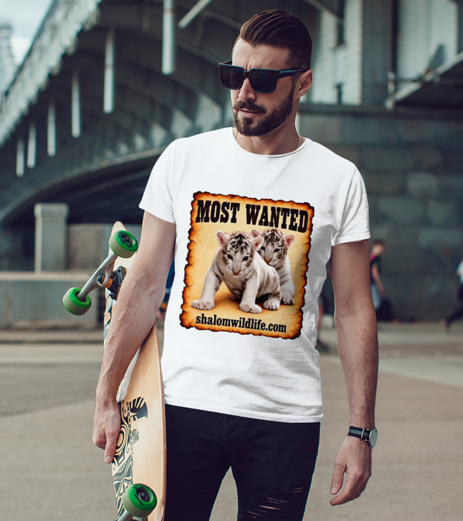 MOST WANTED White Tiger Cubs Shalom Wildlife T-Shirt
