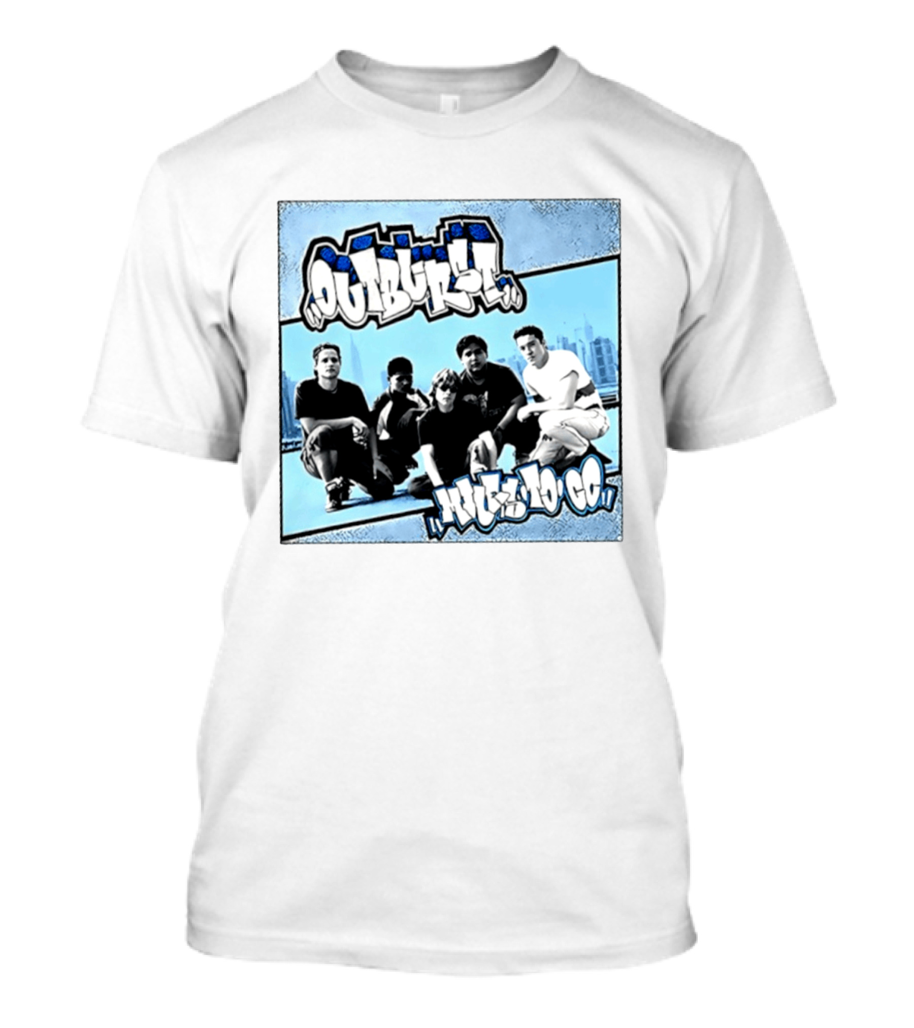 Outburst Miles To Go NYHC Skyline Band Photo T-Shirt