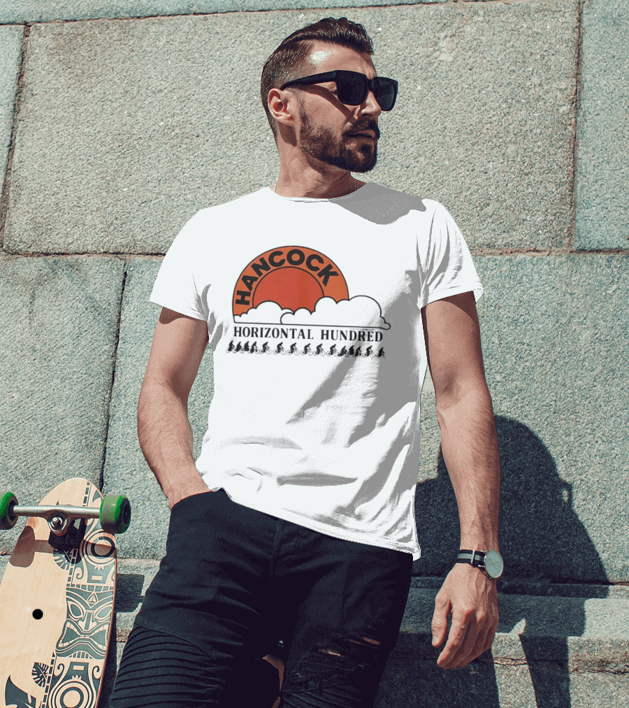 Hancock Horizontal Hundred Cycling Event Rj Decker Aloysius Aiken T-Shirt