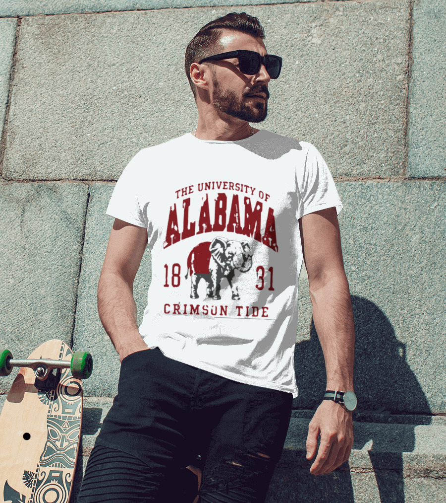 The University Of Alabama 1831 Crimson Tide Elephant T-Shirt