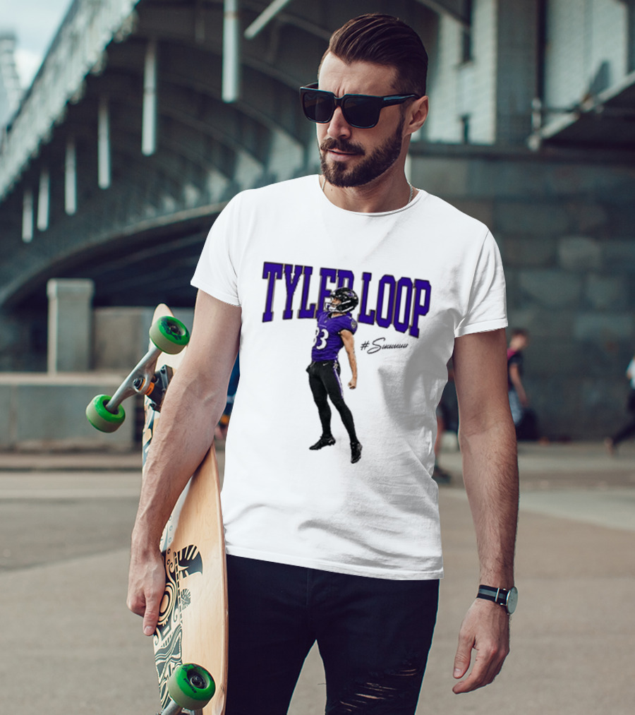 Tyler Loop Baltimore Football Player Celebration T-Shirt