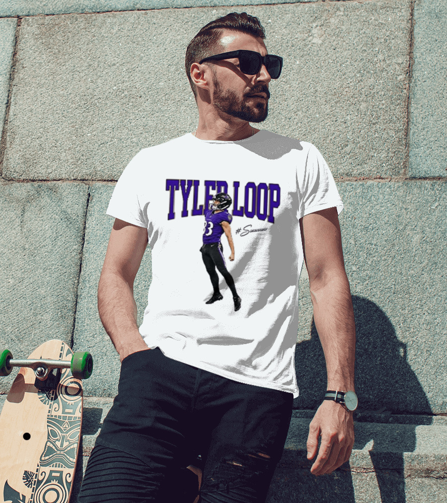 Tyler Loop Baltimore Football Player Celebration T-Shirt