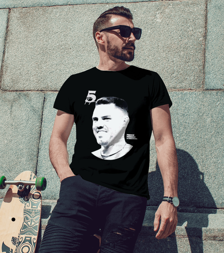 Freddie Freeman Number 5 Los Angeles Dodgers MLB 2026 Lineage Series T-Shirt