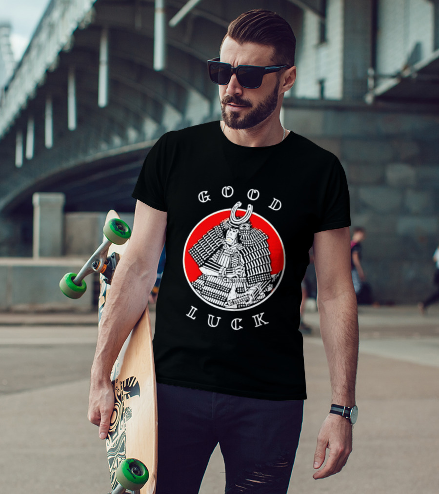 Good Luck Samurai Warrior Red T-Shirt