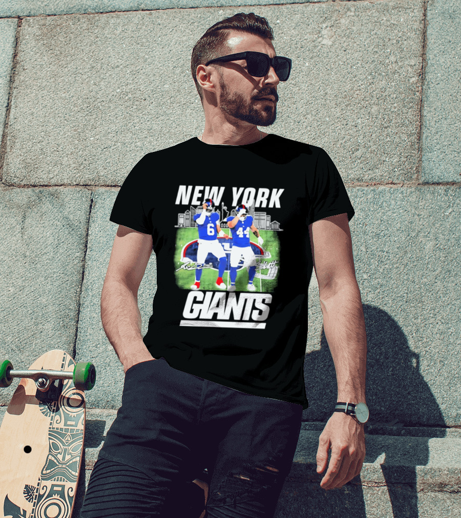 New York Giants Jaxson Cam Signatures Stadium T-Shirt