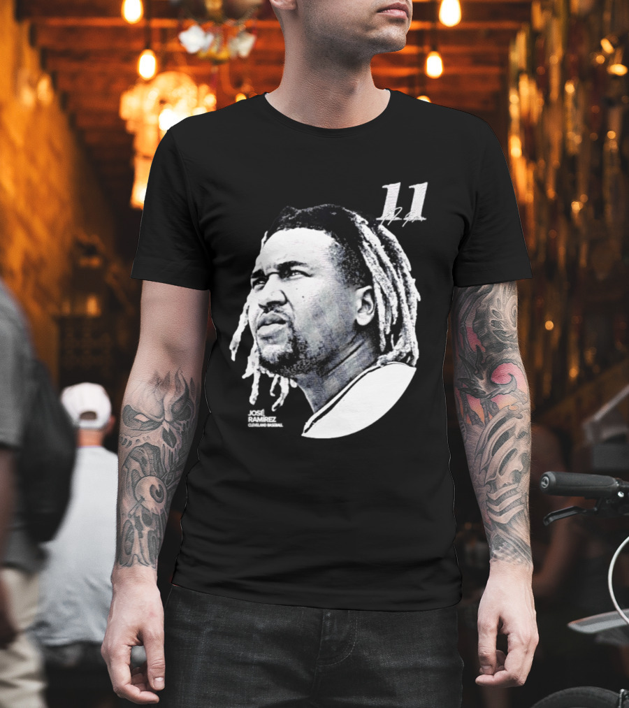Jose Ramirez Cleveland Guardians 2026 Lineage Series 11 T-Shirt