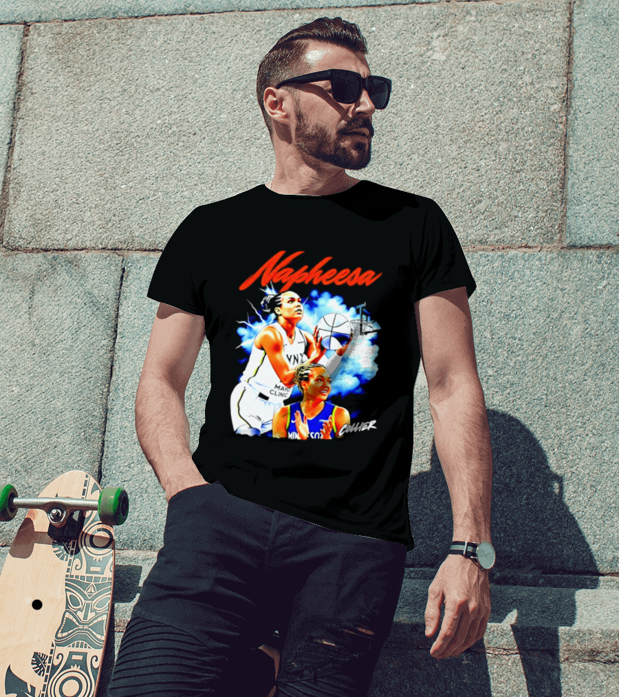 Napheesa Collier Minnesota Lynx Basketball Player In Action T-Shirt