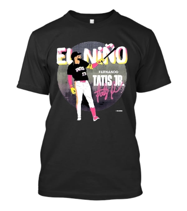 Padres Fernando Tatis Jr El Niño 23 Pink Bat Baseball T-Shirt