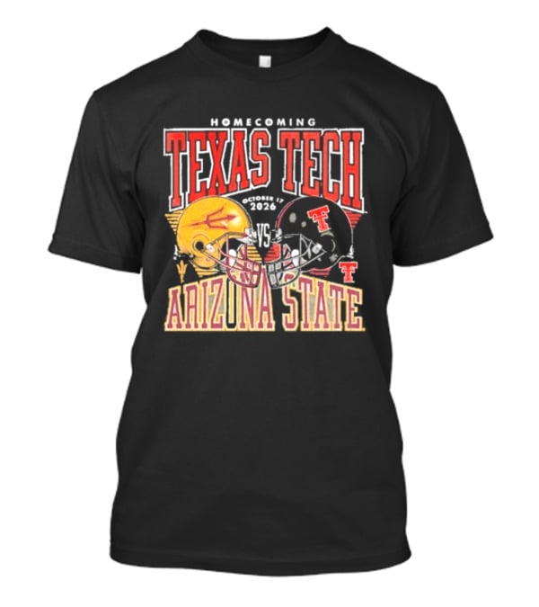 Texas Tech Vs Arizona State Homecoming Football 2026 Helmet Showdown T-Shirt