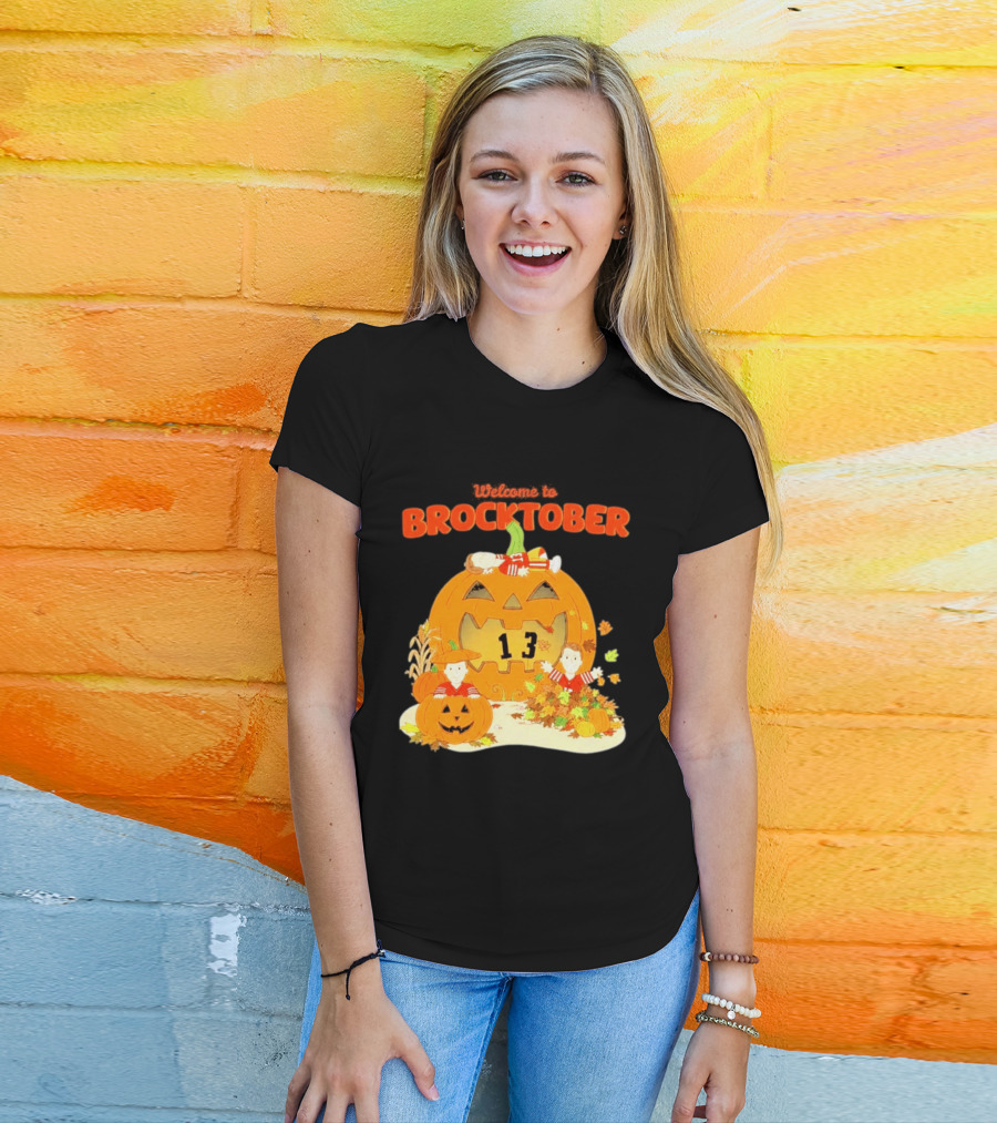 Welcome To Brocktober Brock Purdy 13 Halloween Pumpkin Fun T-Shirt