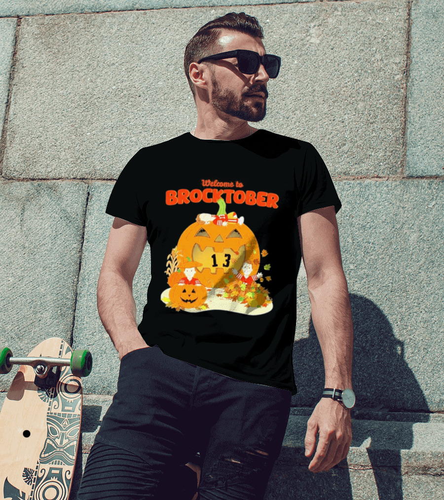 Welcome To Brocktober Brock Purdy 13 Halloween Pumpkin Fun T-Shirt