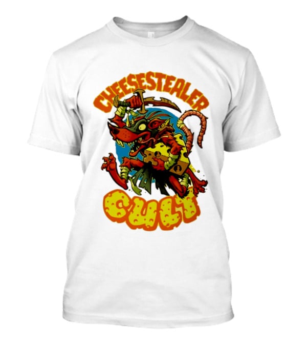 Cheesestealer Cult Rat With Cheese Halloween Fantasy T-Shirt