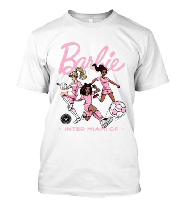 Barbie Inter Miami CF Soccer Collaboration MLS Players T-Shirt