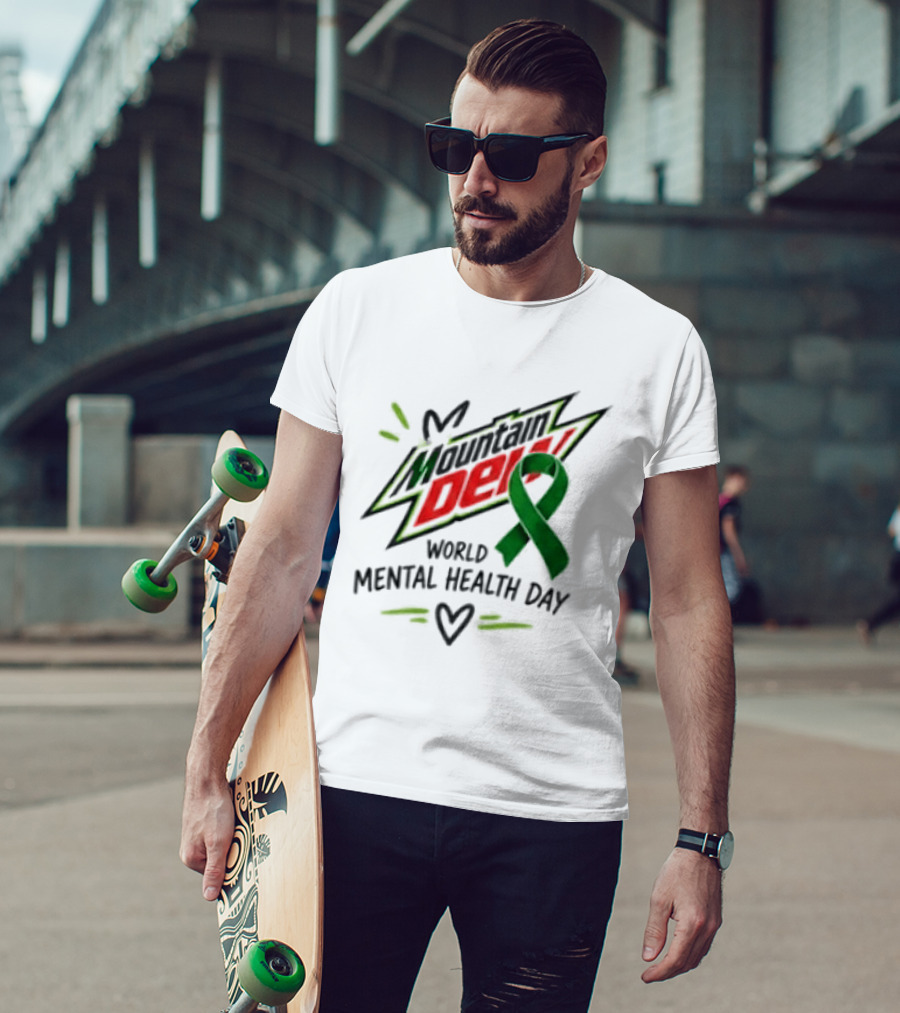 Mountain Dew Green Ribbon World Mental Health Day T-Shirt