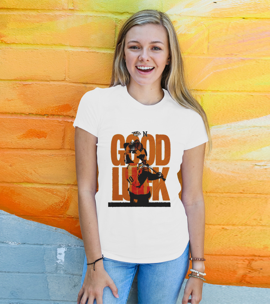Nashville Predators Gnash Good Luck Hockey T-Shirt