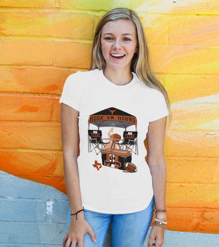 Texas Longhorns Hook 'Em Horns Go Texas 2026 NCAA Tailgater Hometown Football Fan Essentials T-Shirt