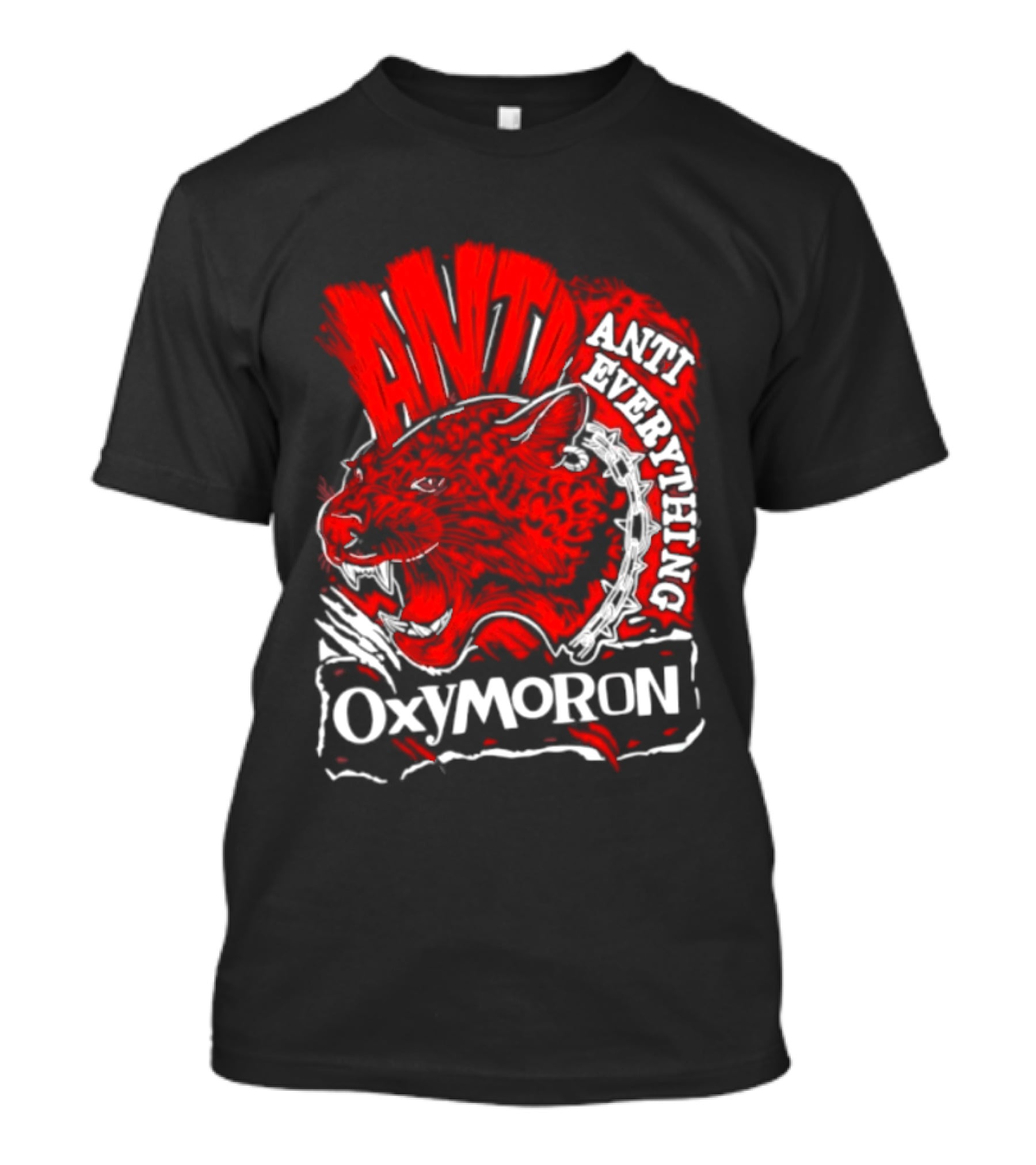 Anti Everything Oxymoron Panther Punk Rock T-Shirt