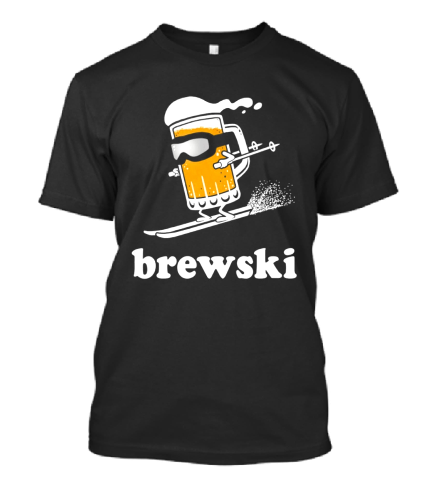 Brewski Beer Skiing Tailgater Adventure T-Shirt