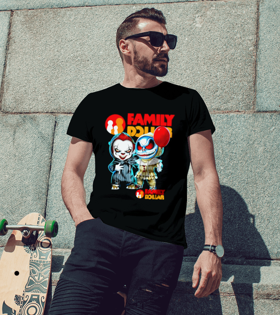 Family Dollar Pennywise Skellington 2026 Halloween Collaboration Red Balloon T-Shirt