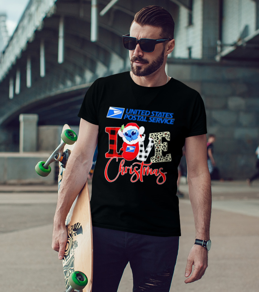 United States Postal Service Stitch Love Christmas 2026 Collaboration T-Shirt