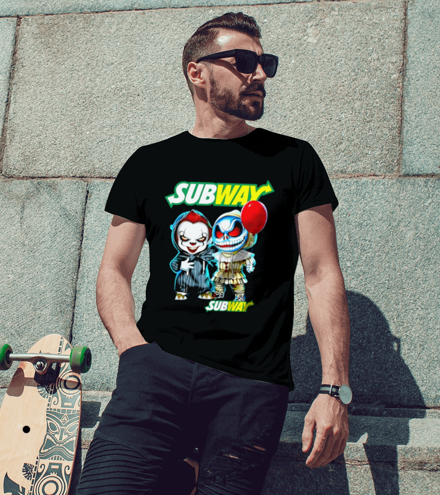 Subway Halloween 2026 Pennywise Skellington Red Balloon T-Shirt