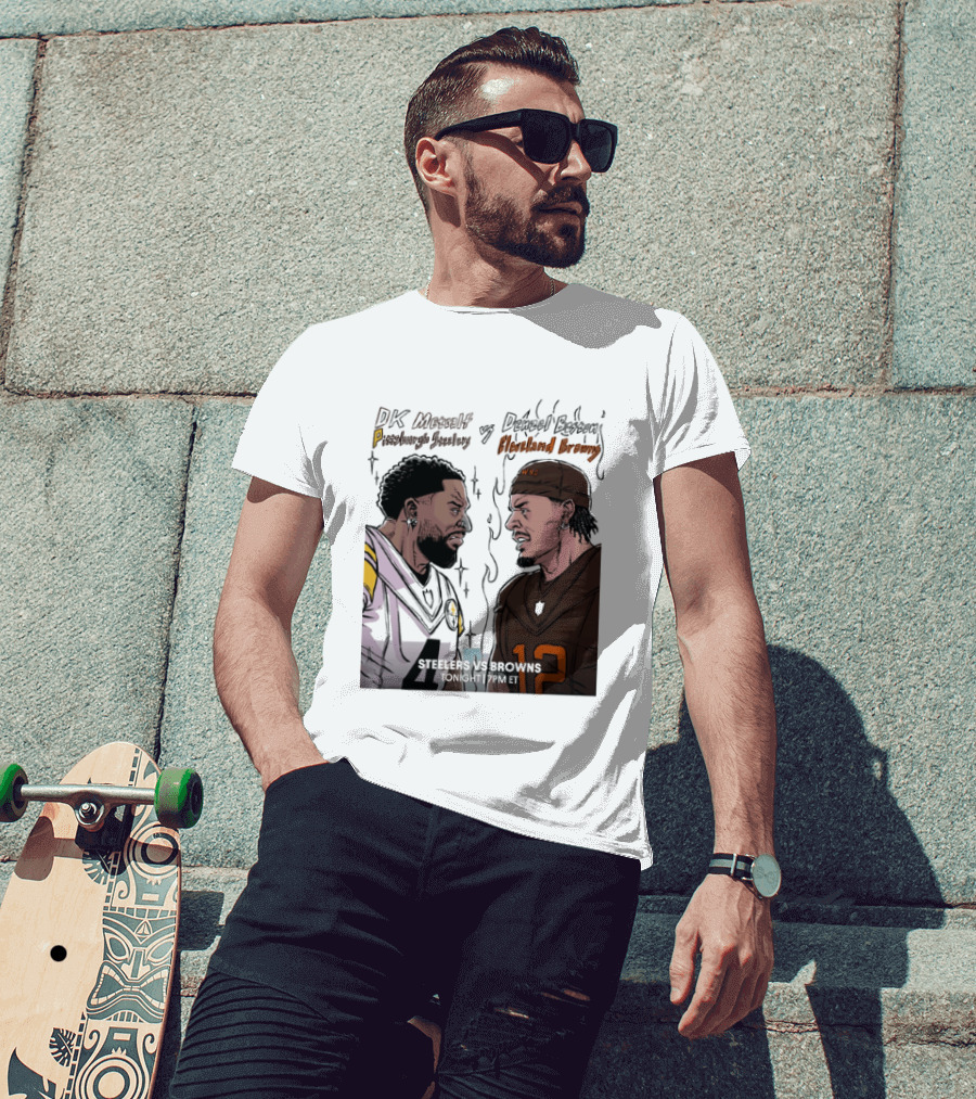 DK Metcalf Pittsburgh Steelers Vs Denzel Boston Cleveland Browns Steelers Vs Browns T-Shirt
