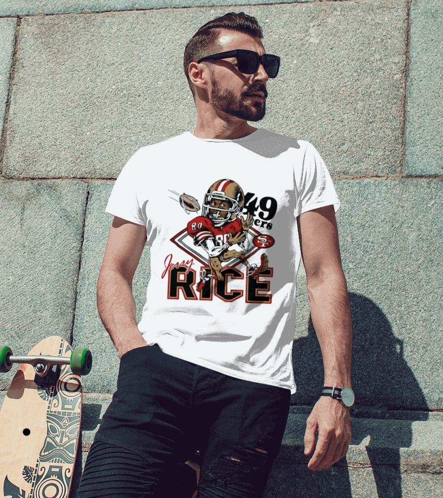 Jerry Rice San Francisco 49ers Caricature T-Shirt