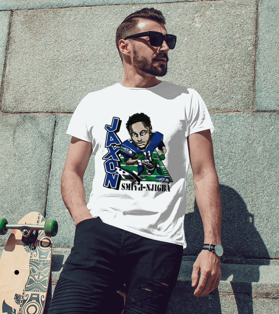 Seattle Seahawks Jaxon Smith Njigba Football Caricature T-Shirt