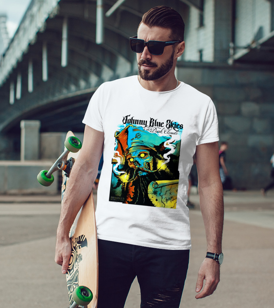 Johnny Blue Skies And The Dark Clouds Pirate Map Gainbridge Fieldhouse Indianapolis 2026 Event T-Shirt
