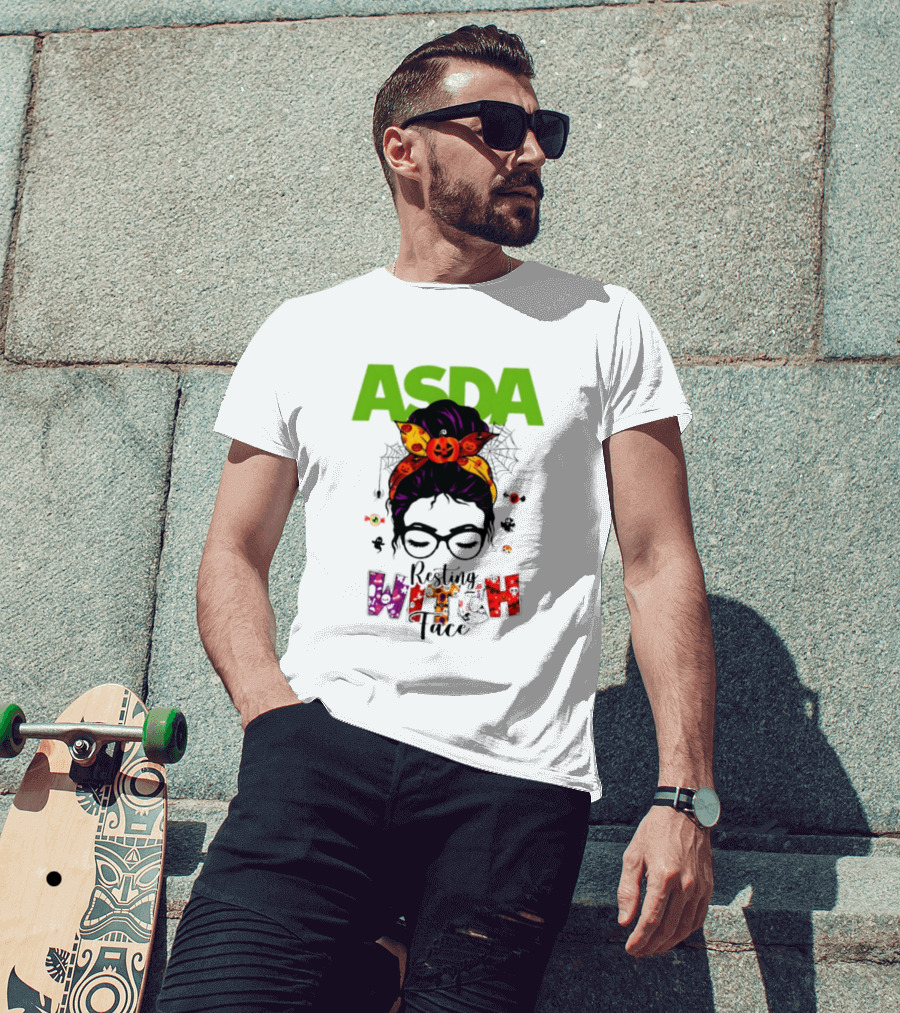 ASDA Resting Witch Face Halloween 2026 Pumpkin Headband Glasses T-Shirt