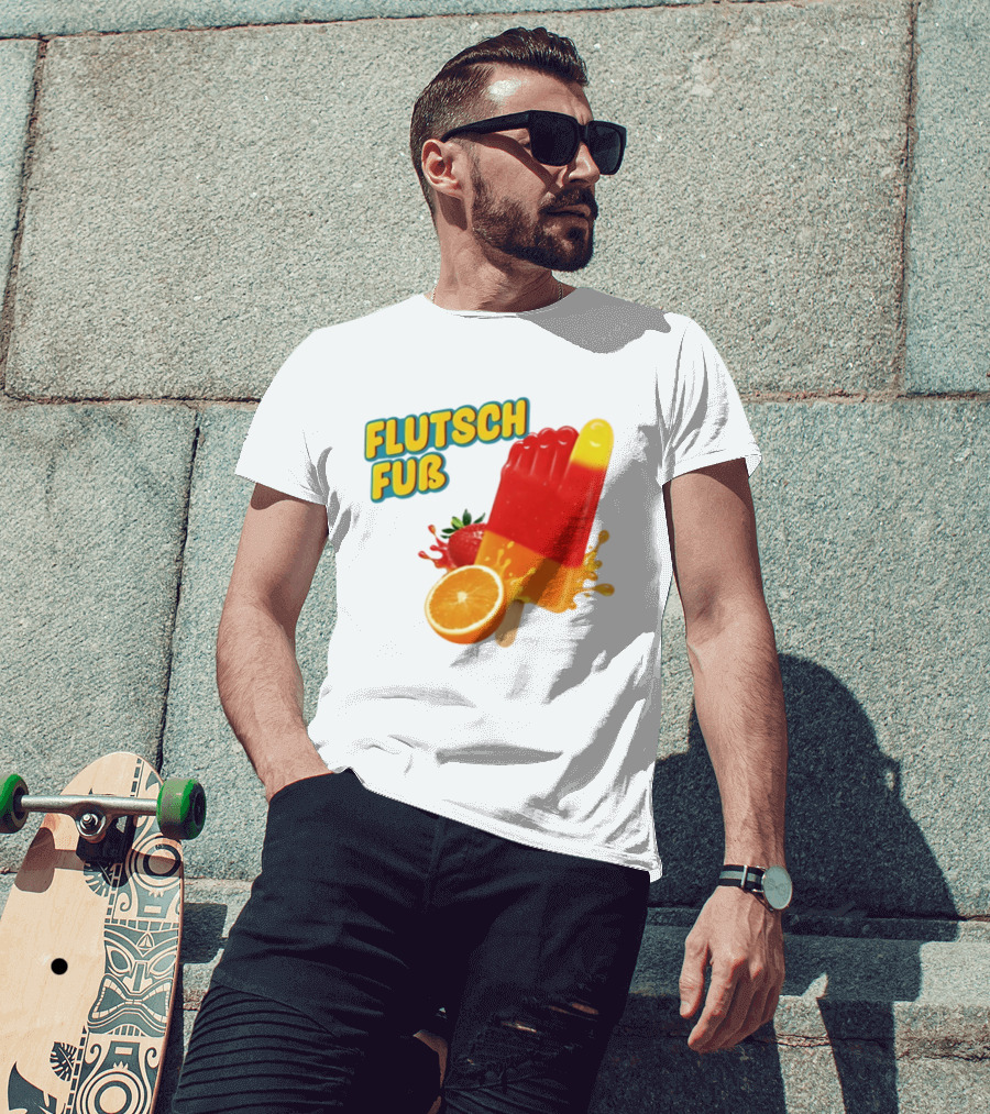 Flutsch Fub Popsicle Orange Strawberry Splash T-Shirt