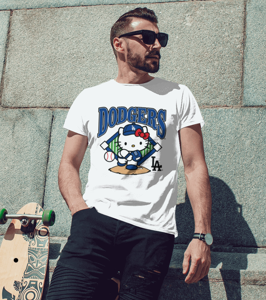 Dodgers Hello Kitty LA Baseball Homage T-Shirt
