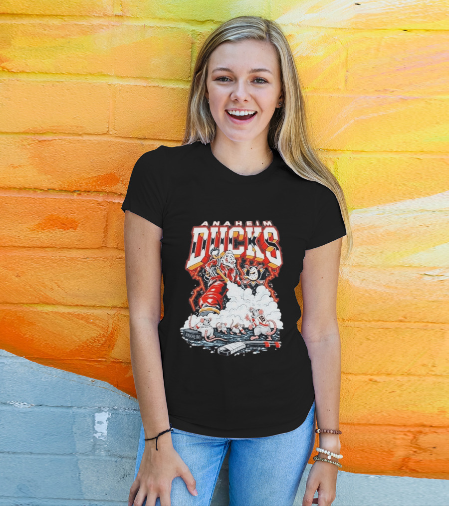 Anaheim Ducks Pest Control NHL Hockey Cartoon Rats T-Shirt