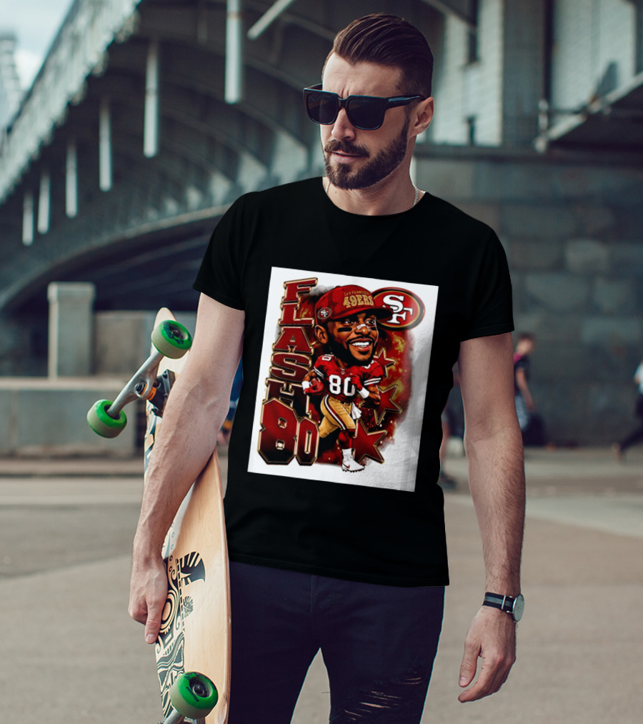 Flash Jerry Rice 80 San Francisco 49ers Caricature SF T-Shirt