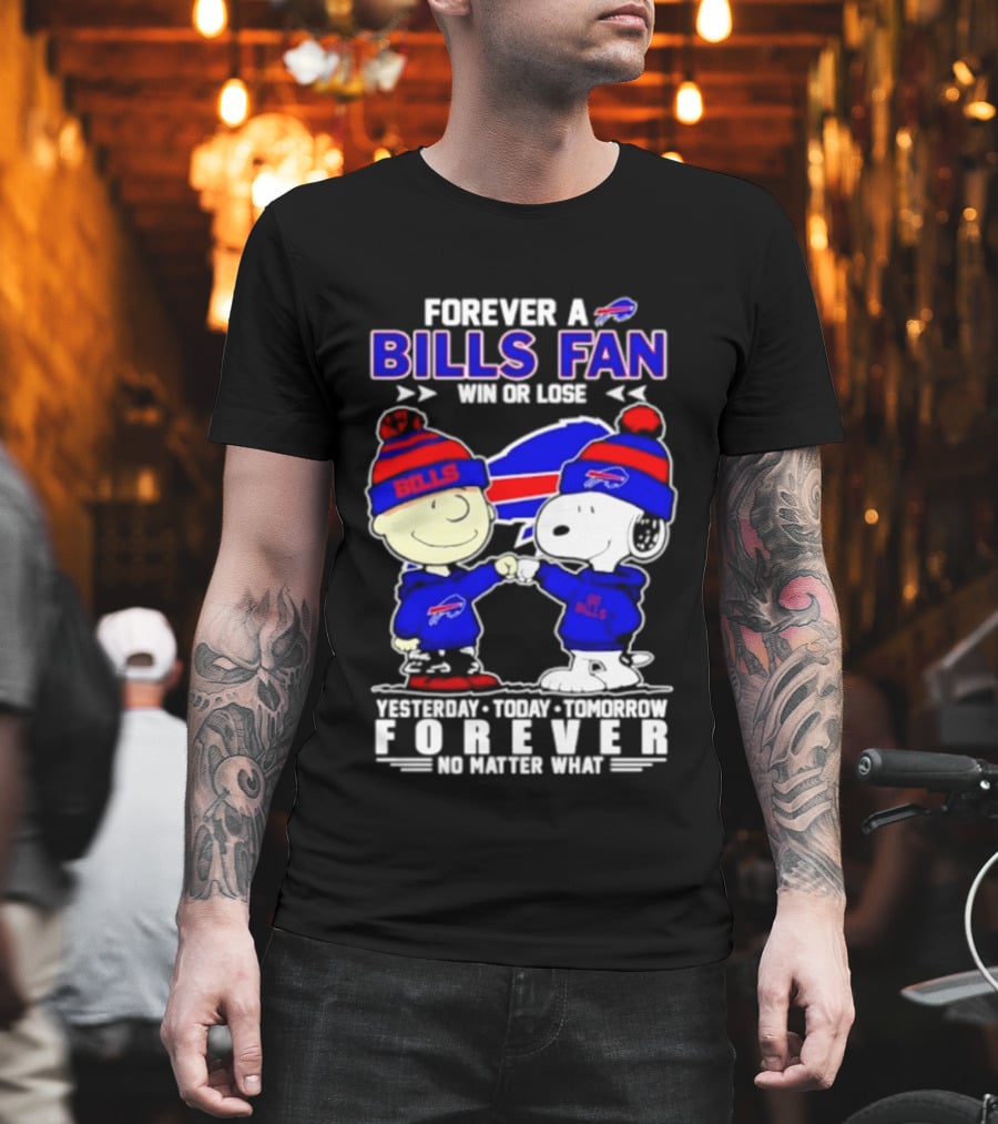 Forever A Bills Fan Win Or Lose Charlie Brown And Snoopy T-Shirt